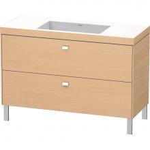 Duravit BR4703N1030 - Brioso Two Drawer C-Bonded Floorstanding Vanity Kit Natural Oak