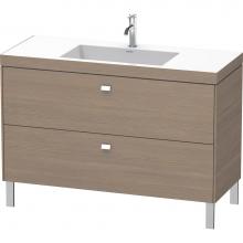 Duravit BR4703O1035 - Brioso Two Drawer C-Bonded Floorstanding Vanity Kit Oak Terra