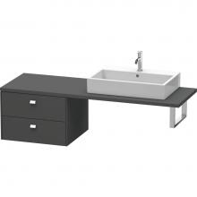 Duravit BR513801049 - Duravit Brioso Low Cabinet for Console  Graphite Matte