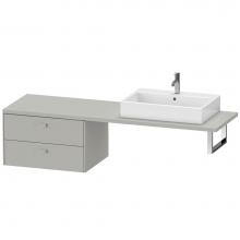 Duravit BR515900707 - Duravit Brioso Low Cabinet for Console  Concrete Gray Matte