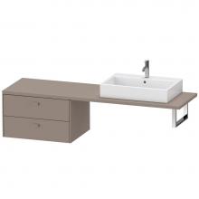 Duravit BR515904343 - Duravit Brioso Low Cabinet for Console  Basalt Matte