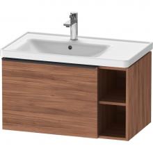 Duravit DE425807979 - D-Neo One Drawer Wall-Mount Vanity Unit Natural Walnut