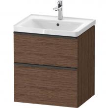 Duravit DE4359021210000 - D-Neo Vanity Unit Wall-Mounted Walnut Dark