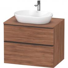 Duravit DE496707979 - D-Neo Two Drawer Wall-Mount Vanity Unit Natural Walnut