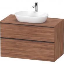 Duravit DE496807979 - D-Neo Two Drawer Wall-Mount Vanity Unit Natural Walnut