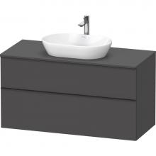 Duravit DE496904949 - D-Neo Two Drawer Wall-Mount Vanity Unit Graphite Matte