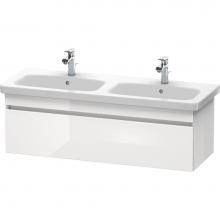 Duravit DS639800718 - Duravit DuraStyle One Drawer Wall-Mount Vanity Unit Concrete Gray|White