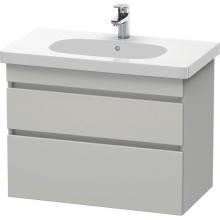 Duravit DS648400707 - Duravit DuraStyle Two Drawer Wall-Mount Vanity Unit Concrete Gray