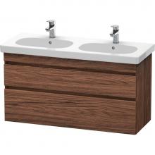 Duravit DS648602121 - Duravit DuraStyle Two Drawer Wall-Mount Vanity Unit Walnut Dark