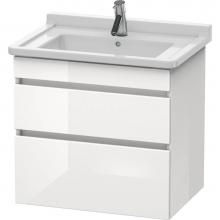 Duravit DS648700743 - Duravit DuraStyle Two Drawer Wall-Mount Vanity Unit Concrete Gray|Basalt