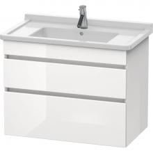 Duravit DS648807518 - Duravit DuraStyle Two Drawer Wall-Mount Vanity Unit Linen|White