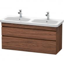 Duravit DS649802121 - Duravit DuraStyle Two Drawer Wall-Mount Vanity Unit Walnut Dark