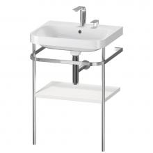 Duravit HP4835E3939 - Happy D.2 Plus C-Shaped Vanity Kit with Sink and Metal Console Nordic White