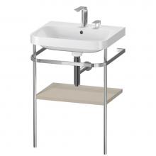 Duravit HP4835E6060 - Happy D.2 Plus C-Shaped Vanity Kit with Sink and Metal Console Taupe