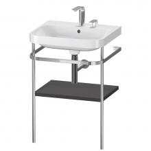 Duravit HP4835E8080 - Happy D.2 Plus C-Shaped Vanity Kit with Sink and Metal Console Graphite