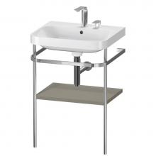 Duravit HP4835E9292 - Happy D.2 Plus C-Shaped Vanity Kit with Sink and Metal Console Stone Gray