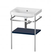 Duravit HP4835N9898 - Happy D.2 Plus C-Shaped Vanity Kit with Sink and Metal Console Midnight Blue