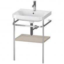 Duravit HP4835O6060 - Happy D.2 Plus C-Shaped Vanity Kit with Sink and Metal Console Taupe