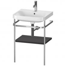 Duravit HP4835O8080 - Happy D.2 Plus C-Shaped Vanity Kit with Sink and Metal Console Graphite