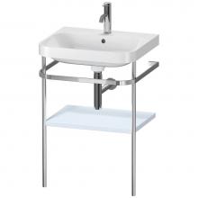 Duravit HP4835O9797 - Duravit Happy D.2 Plus C-Shaped Vanity Kit with Sink and Metal Console Light Blue