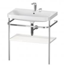 Duravit HP4837E2222 - Happy D.2 Plus C-Shaped Vanity Kit with Sink and Metal Console White