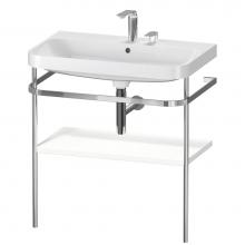 Duravit HP4837E3636 - Happy D.2 Plus C-Shaped Vanity Kit with Sink and Metal Console White