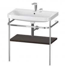 Duravit HP4837E6969 - Happy D.2 Plus C-Shaped Vanity Kit with Sink and Metal Console Walnut Brushed