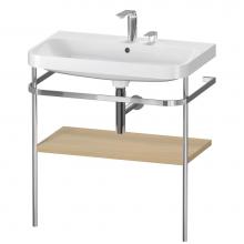 Duravit HP4837E7171 - Happy D.2 Plus C-Shaped Vanity Kit with Sink and Metal Console Mediterranean Oak