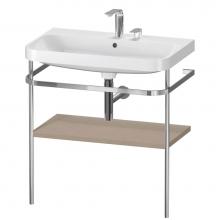 Duravit HP4837E7575 - Happy D.2 Plus C-Shaped Vanity Kit with Sink and Metal Console Linen