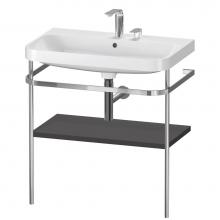 Duravit HP4837E8080 - Happy D.2 Plus C-Shaped Vanity Kit with Sink and Metal Console Graphite