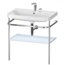 Duravit HP4837E9797 - Duravit Happy D.2 Plus C-Shaped Vanity Kit with Sink and Metal Console Light Blue