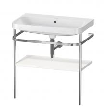 Duravit HP4837N2222 - Happy D.2 Plus C-Shaped Vanity Kit with Sink and Metal Console White