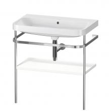 Duravit HP4837N3636 - Happy D.2 Plus C-Shaped Vanity Kit with Sink and Metal Console White