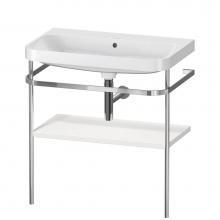 Duravit HP4837N3939 - Happy D.2 Plus C-Shaped Vanity Kit with Sink and Metal Console Nordic White