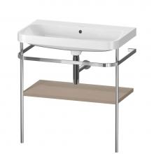 Duravit HP4837N7575 - Happy D.2 Plus C-Shaped Vanity Kit with Sink and Metal Console Linen