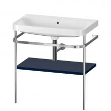 Duravit HP4837N9898 - Happy D.2 Plus C-Shaped Vanity Kit with Sink and Metal Console Midnight Blue