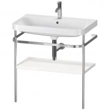 Duravit HP4837O2222 - Happy D.2 Plus C-Shaped Vanity Kit with Sink and Metal Console White