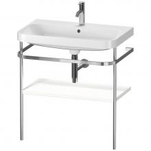 Duravit HP4837O3636 - Happy D.2 Plus C-Shaped Vanity Kit with Sink and Metal Console White