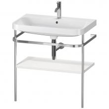 Duravit HP4837O3939 - Happy D.2 Plus C-Shaped Vanity Kit with Sink and Metal Console Nordic White