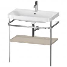 Duravit HP4837O6060 - Happy D.2 Plus C-Shaped Vanity Kit with Sink and Metal Console Taupe