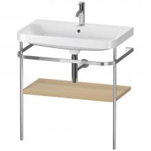 Duravit HP4837O7171 - Happy D.2 Plus C-Shaped Vanity Kit with Sink and Metal Console Mediterranean Oak