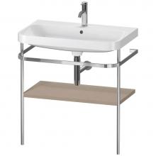 Duravit HP4837O7575 - Happy D.2 Plus C-Shaped Vanity Kit with Sink and Metal Console Linen