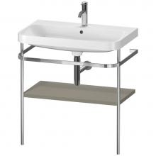 Duravit HP4837O9292 - Happy D.2 Plus C-Shaped Vanity Kit with Sink and Metal Console Stone Gray