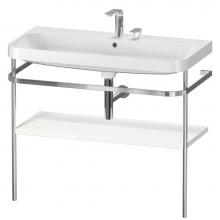 Duravit HP4838E2222 - Happy D.2 Plus C-Shaped Vanity Kit with Sink and Metal Console White