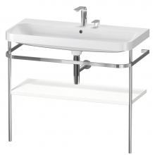 Duravit HP4838E3636 - Happy D.2 Plus C-Shaped Vanity Kit with Sink and Metal Console White