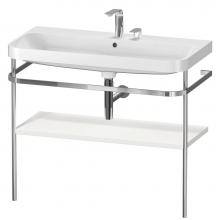 Duravit HP4838E3939 - Happy D.2 Plus C-Shaped Vanity Kit with Sink and Metal Console Nordic White