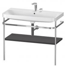 Duravit HP4838E8080 - Happy D.2 Plus C-Shaped Vanity Kit with Sink and Metal Console Graphite