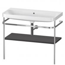 Duravit HP4838N8080 - Happy D.2 Plus C-Shaped Vanity Kit with Sink and Metal Console Graphite