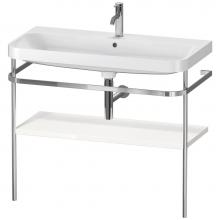 Duravit HP4838O2222 - Happy D.2 Plus C-Shaped Vanity Kit with Sink and Metal Console White