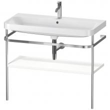 Duravit HP4838O3636 - Happy D.2 Plus C-Shaped Vanity Kit with Sink and Metal Console White